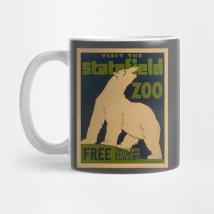 Vintage Zoo Poster Polar Bear Mug